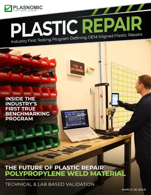 Plasnomic Plastic Repair, March 2026 issue: the industry-first testing program